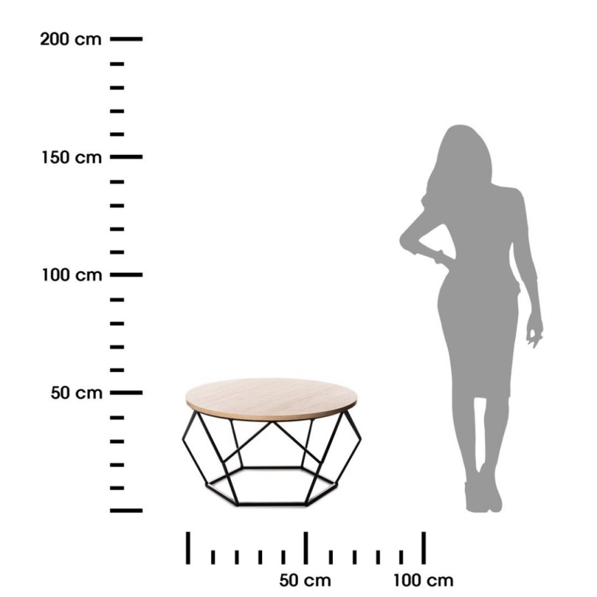 Soffbord MARMUR 40x70 cm svart/brun