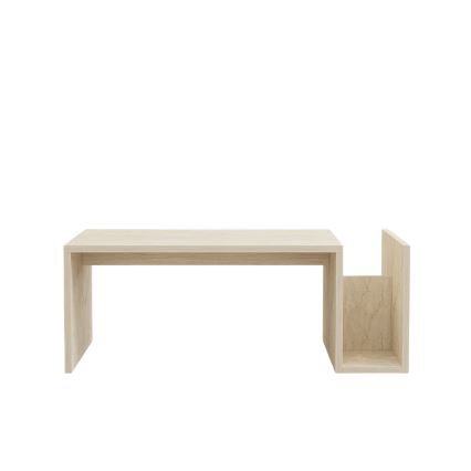 Soffbord MONEL, marmordekor, beige