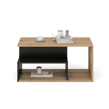 Soffbord NOTE 90x51 cm svart/ek artisan