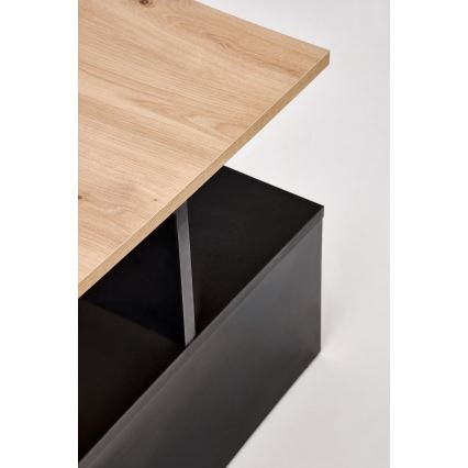 Soffbord NOTE 90x51 cm svart/ek artisan
