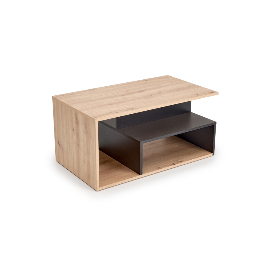 Soffbord NOTE 90x51 cm svart/ek artisan