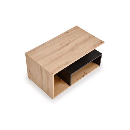 Soffbord NOTE 90x51 cm svart/ek artisan