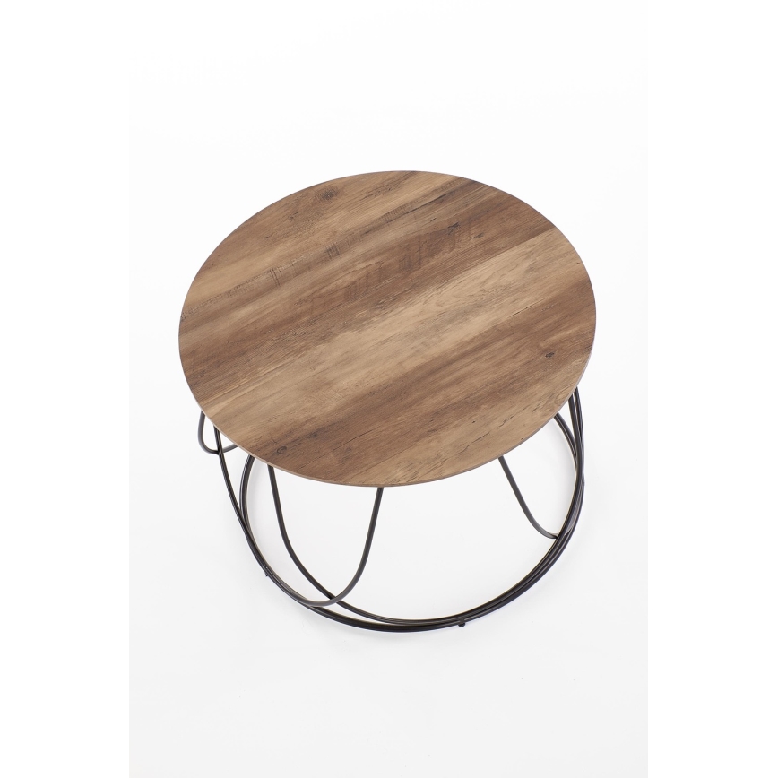 Soffbord NUBIRA 41x60 cm svart/brun