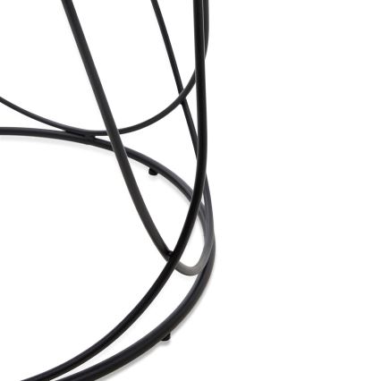 Soffbord NUBIRA 41x60 cm svart/marmordekor