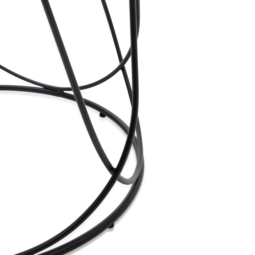 Soffbord NUBIRA 41x60 cm svart/marmordekor