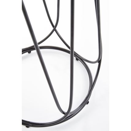 Soffbord NUBIRA 51x40 cm svart/valnöt