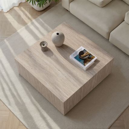 Soffbord PRIZMA 90x90 cm, beige