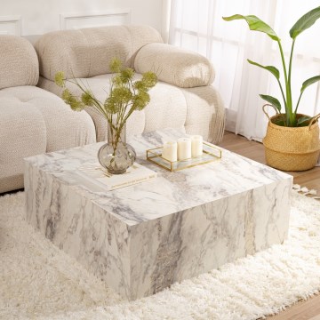 Soffbord PRIZMA 90x90 cm marmor