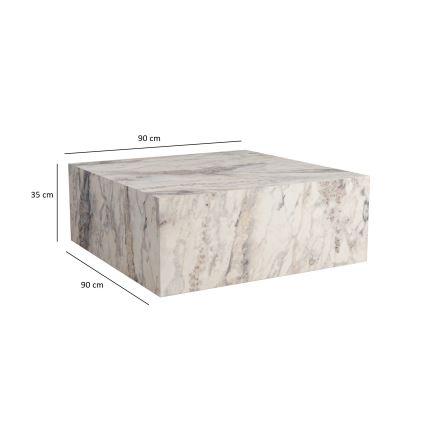 Soffbord PRIZMA 90x90 cm marmor