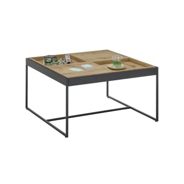Soffbord PULSE 83x83 cm ek/svart