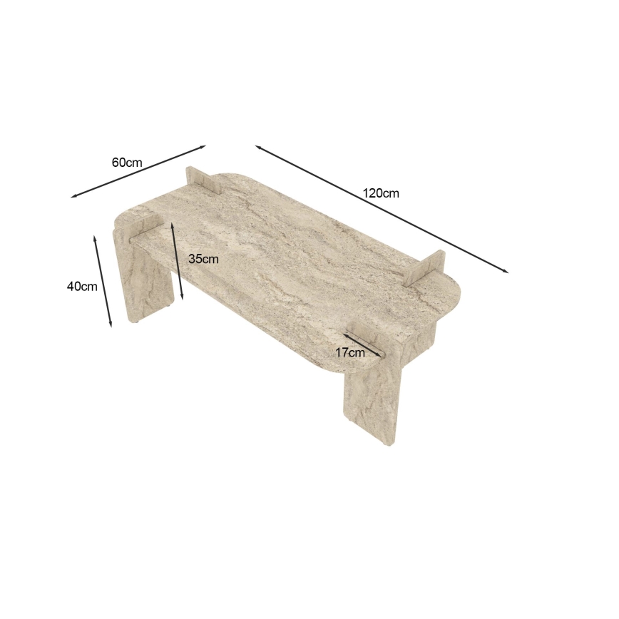 Soffbord PURO 120x60 cm beige