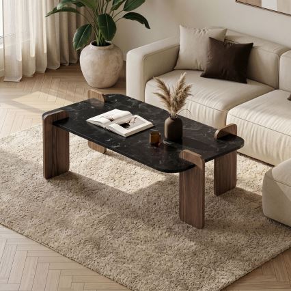 Soffbord PURO 120x60 cm valnöt/svart