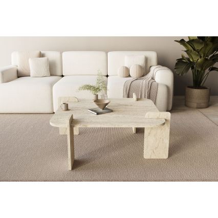 Soffbord PURO 90x90 cm i travertin