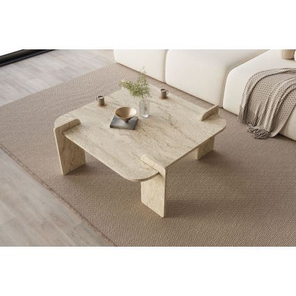 Soffbord PURO 90x90 cm i travertin