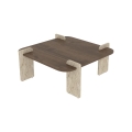 Soffbord PURO 90x90 cm valnöt/beige