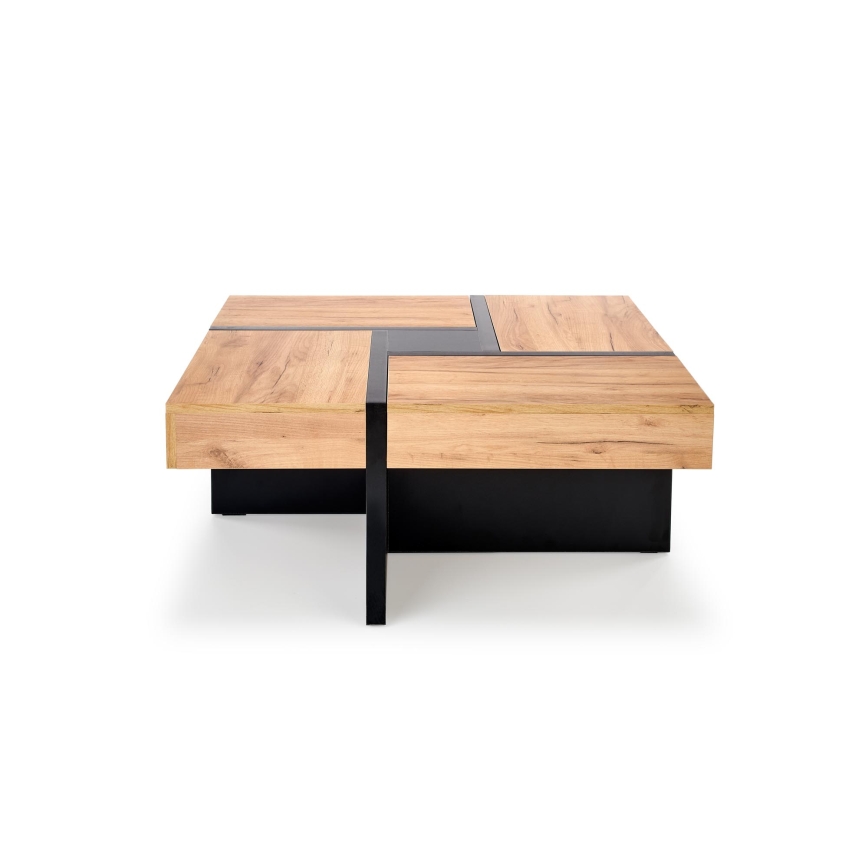 Soffbord RADIX 100x100 cm svart/brun