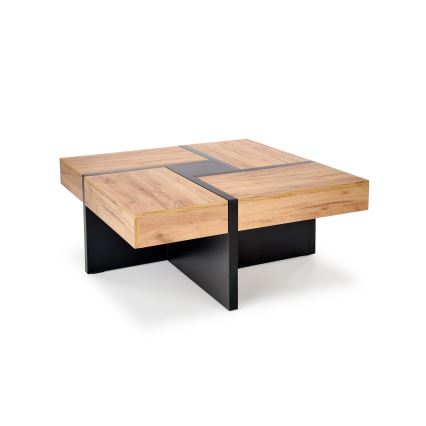 Soffbord RADIX 100x100 cm svart/brun