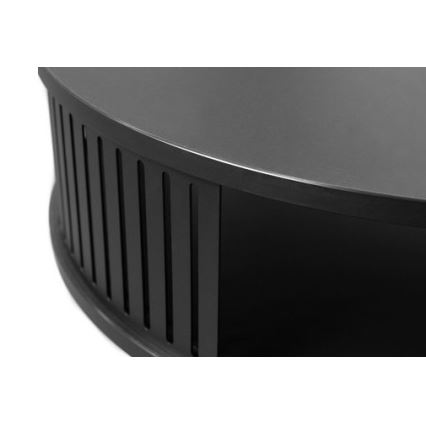 Soffbord ROENNI 44x75 cm svart/guld ek