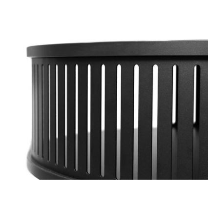 Soffbord ROENNI 44x75 cm svart/guld ek