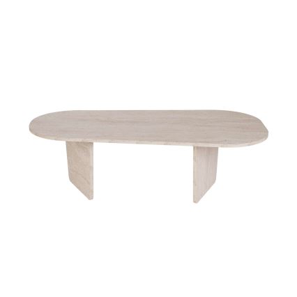 Soffbord ROND 130x65 cm beige