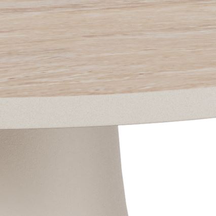 Soffbord SANTORINI Ø 45 cm travertin/grå/keramik