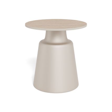 Soffbord SANTORINI Ø 45 cm travertin/grå/keramik