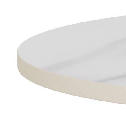 Soffbord SANTORINI Ø 45 cm travertin/svart/keramik