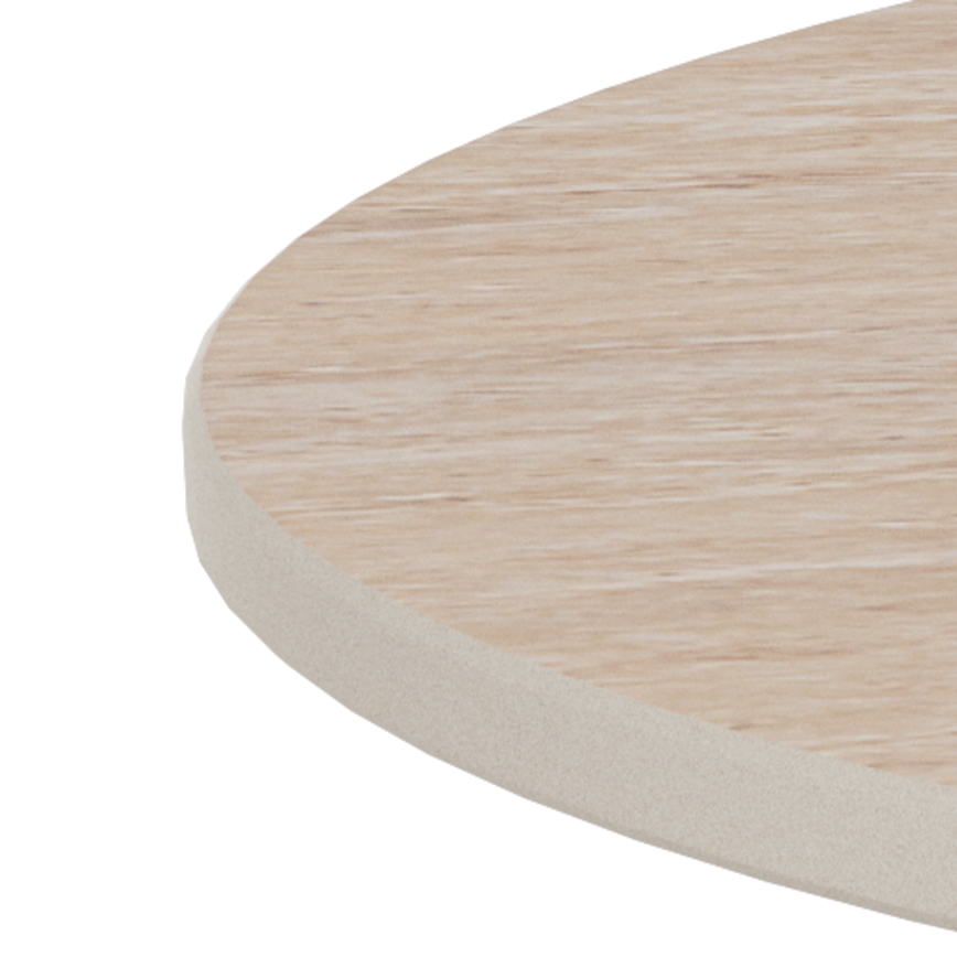 Soffbord SANTORINI Ø 70 cm travertin/grå/keramik