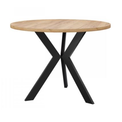 Konferensbord STK 50x65 cm svart/guldfärgad ek