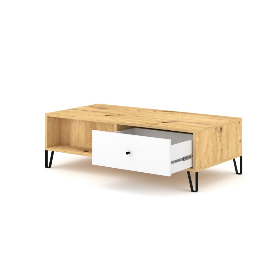 Soffbord SULA ek artisan/vit