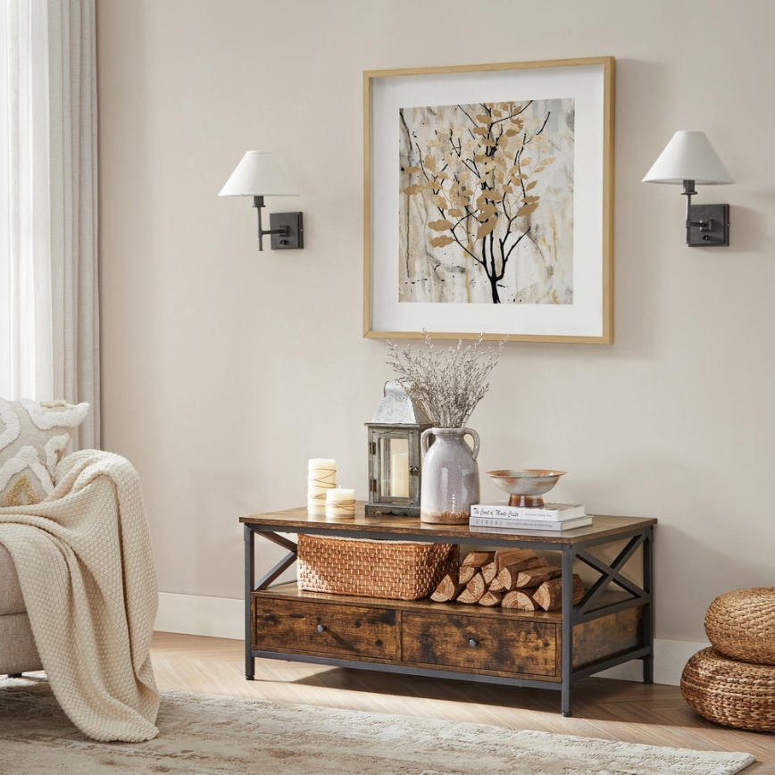 Soffbord TOREN brun/svart