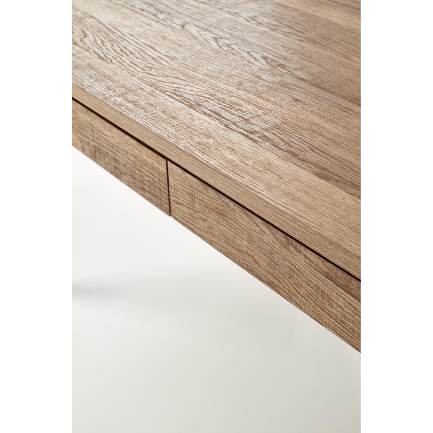 Soffbord TULUZA 41x120 cm gyllene valnöt/svart