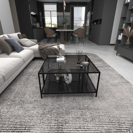 Soffbord URANUS 40x80 cm svart