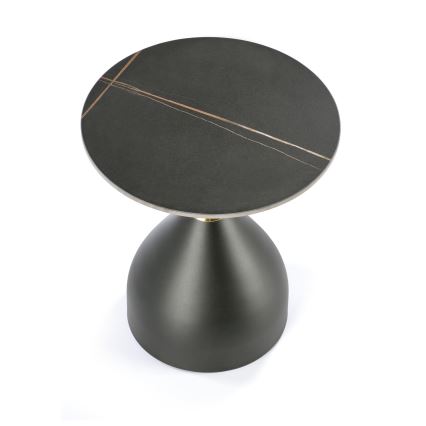 Soffbord VERO Ø 50 cm svart/guld