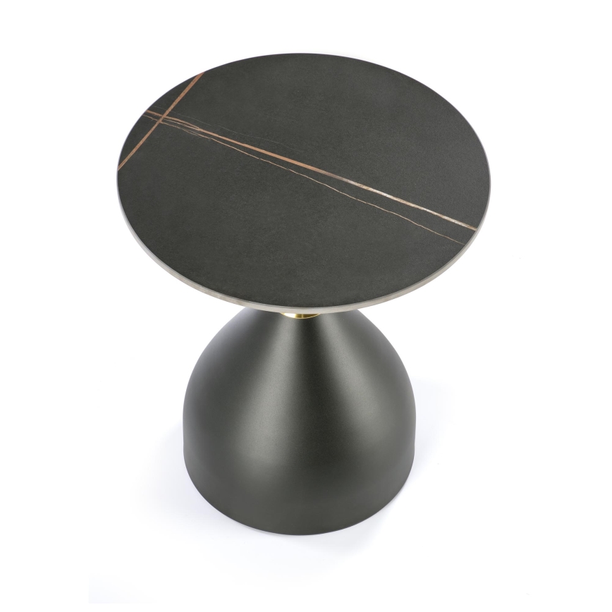 Soffbord VERO Ø 50 cm svart/guld