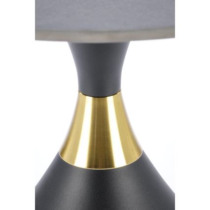 Soffbord VERO Ø 50 cm svart/guld