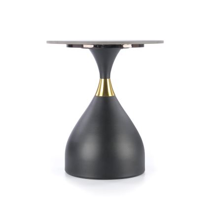 Soffbord VERO Ø 50 cm svart/guld