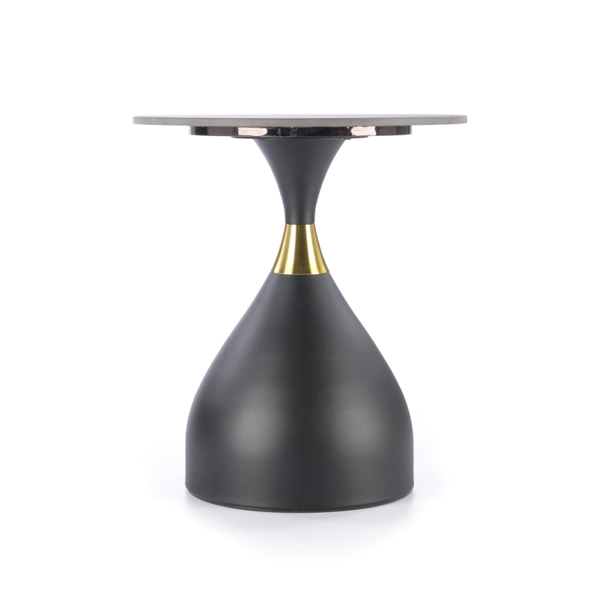 Soffbord VERO Ø 50 cm svart/guld
