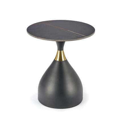 Soffbord VERO Ø 50 cm svart/guld