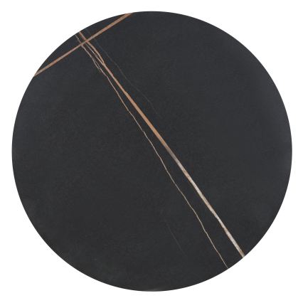 Soffbord VERO Ø 50 cm svart/guld