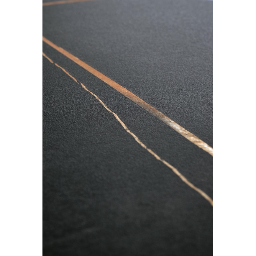 Soffbord VERO Ø 50 cm svart/guld