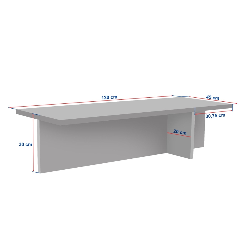 Soffbord VERUM 120x45 cm travertin