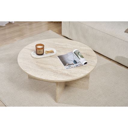 Soffbord VERUM Ø 90 cm, beige
