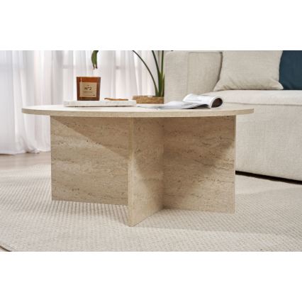 Soffbord VERUM Ø 90 cm, beige