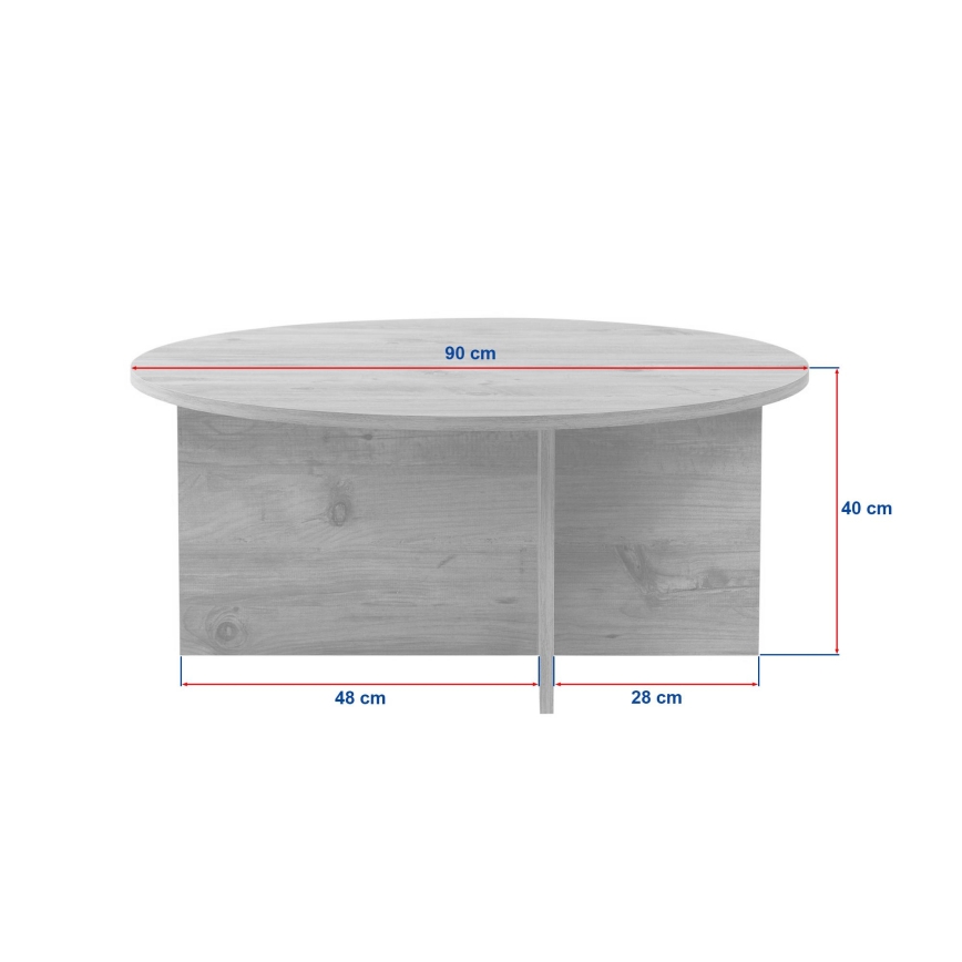 Soffbord VERUM Ø 90 cm, beige