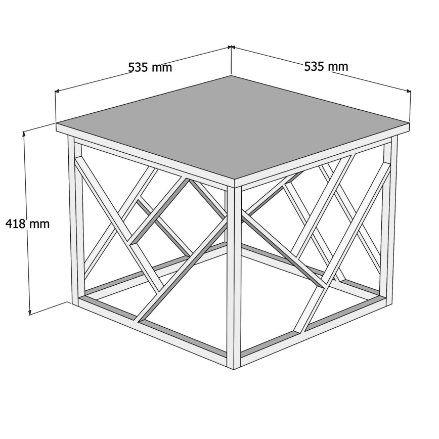 Soffbord WODA 42x53 cm brun/svart