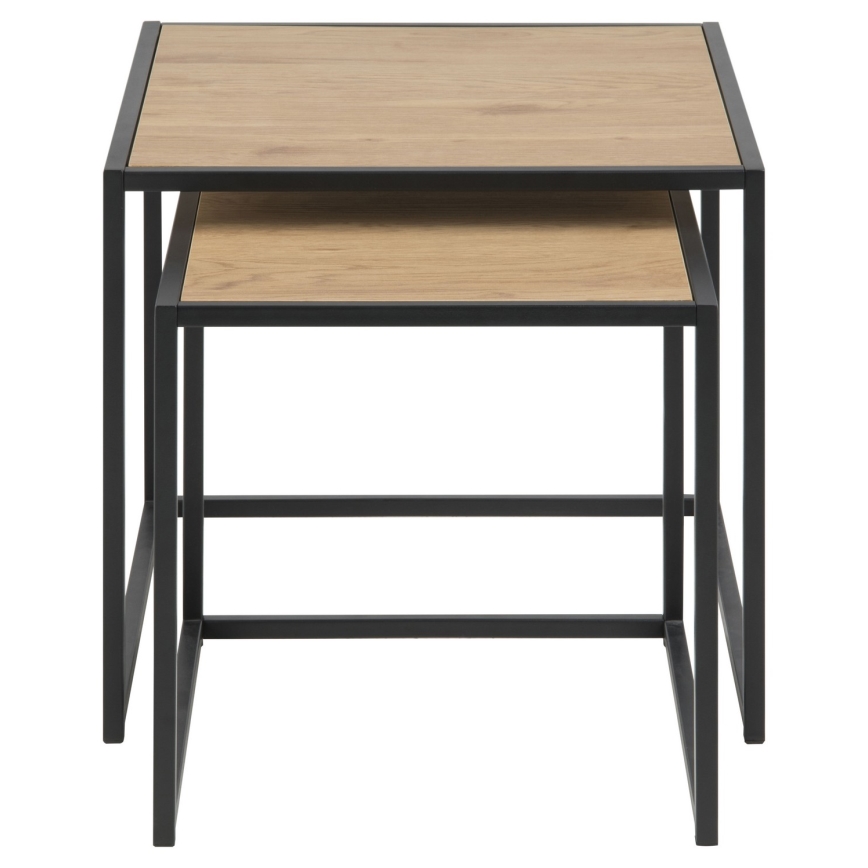 Soffbordsset SARON, 2 delar, ek/svart