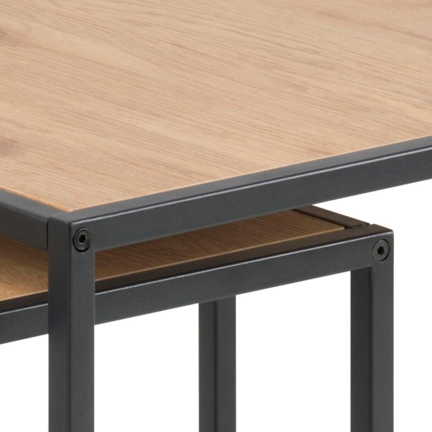 Soffbordsset SARON, 2 delar, ek/svart