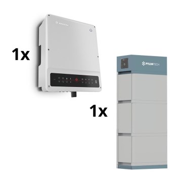 Solarsystem GOODWE - 10 kW GOODWE hybridväxelriktare 3-fas + 10,65 kWh PYLONTECH H2-batteri