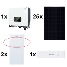 Solcellsanläggning SOFAR Solar - 10kWp RISEN Full Black + 10kW SOFAR hybrid converter 3f +10,24 kWh batteri